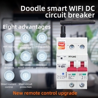 Disjoncteur intelligent WiFi Tuya 1P 2P 63A DC MCB Photovoltaïque Solaire 10V-100V avec contrôleur sans fil compatible Alexa Google