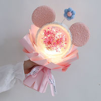 Bouquet de fleurs éternelles pour la célébration de la remise des diplômes des amies Personnages de dessins animés Noël Saint Valentin Halloween