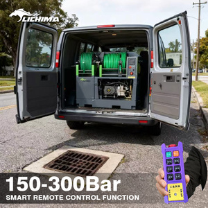 LICHIMA 150-300Bar 60-115L/분 고압 차량 장착 디젤 엔진 파이프 배수 하수구 제팅 청소 기계 - Product Image 2