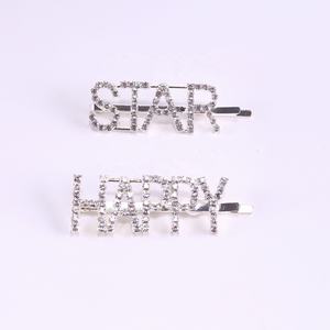 Letter Pearl Rhinestone Metal <b>Hair</b> <b>Clip</b> and <b>Diamond</b> Hairpin for Girls Party <b>Hair</b> Accessories Headdress - Product Image 6