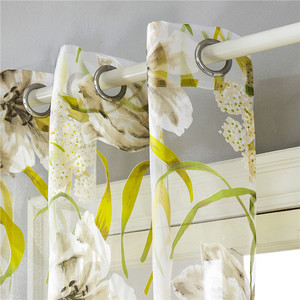 Voile <span class=keywords><strong>Imprimé</strong></span> Décoration De Fenêtre Tissu Rideau <span class=keywords><strong>Voilage</strong></span>//Offre Spéciale Directe D'usine Fleur Tropicale Polyester Fenêtre Plate - Product Image 2