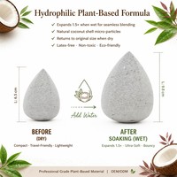 Éponge de maquillage écologique JLY pour débutants et maquilleurs professionnels, en poudre de coque de noix de coco, pour le fond de teint et le correcteur