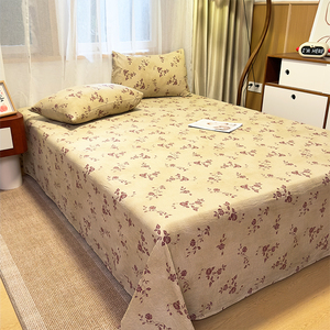 Elegant Printed Cotton Linen Blend Plant Pattern Customizable Bedding Set Flat Sheet Fitted Sheet <strong>Home</strong> <strong>Collection</strong> - Product Image 6