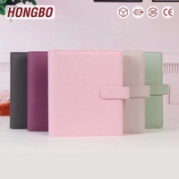 Carnet de budget A5 Hongbo HB en cuir de galet de Zhejiang, reliure spirale dorée de luxe, pour l'école, le bureau, papeterie, cadeau