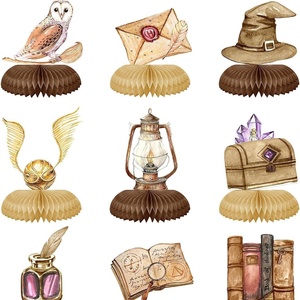 Decoración de Panal de Abeja de la Academia Mágica, Decoración Retro de Harry Potter <span class=keywords><strong>para</strong></span> Fiestas de <span class=keywords><strong>Cumpleaños</strong></span>, Día del Niño, Decoración de Mesa - Product Image 5