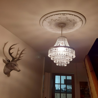 Panneau de lampe EPS résistant à l'eau, à l'humidité et au feu (rosette) pour de superbes finitions de moulage et la décoration intérieure