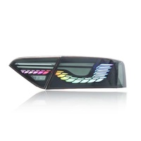 Feux de voiture LED rouges Auto-y pour Audi A5 2008-2016, feux de circulation à aileron de dragon, feux arrière RGB, accessoires de voiture