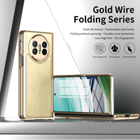 Étui pour Huawei Mate X5 en PC mat coloré, boutons en alliage d'aluminium avec film de protection en verre, coque antichoc pour Huawei Mate X3