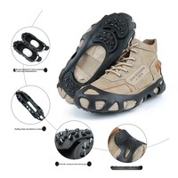 Crampons à glace pour chaussures et bottes avec 30 pointes antidérapantes