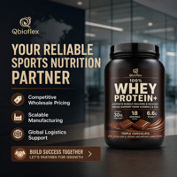 Qbioflex Pabrik Langsung Bubuk Protein Whey Grosir dengan Vitamin C dan Zinc untuk Suplemen Pendukung Kekebalan Tubuh Bubuk Protein Whey