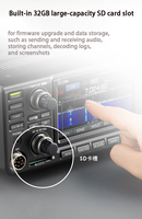 ICOM 7300 HF 50mhz Transceiver kendaraan, Radio kendaraan kualitas suara Superior dengan Remote Control IP layar tampilan LED warna