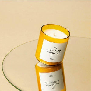 Avertan personalizzato piccolo lusso ambra grigio colore nero glassato vaso di <span class=keywords><strong>vetro</strong></span> supporto di candela con coperchio per la decorazione domestica - Product Image 2