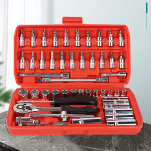 Juego de herramientas de llaves de vaso manuales profesionales OEM de 53 piezas, juego de llaves de trinquete para reparación en el hogar, para motocicletas y bicicletas - Product Image 6