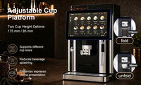 Machine à café commerciale TCN du grain à la tasse, avec lait frais et café fraîchement moulu, distributeur automatique avec gestion à distance