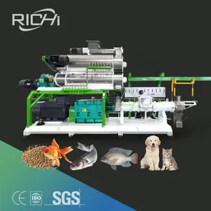 RICHI Easy-To-Operate 1-12 T/H Cattle Rabbit Fish Food Feed Making Machine