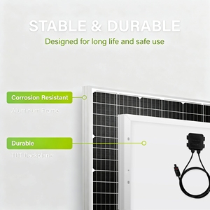 Panneaux solaires monocristallins bifaciaux haute efficacité 60W TUV10BB Module étanche 24V/18V Système réseau 23% d'efficacité - Product Image 3