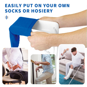 Kit d'aide à la mise des chaussettes en plastique Gaixie avec corde longue - Dispositif flexible et écologique pour un enfiler/défiler facile des chaussettes - Product Image 6