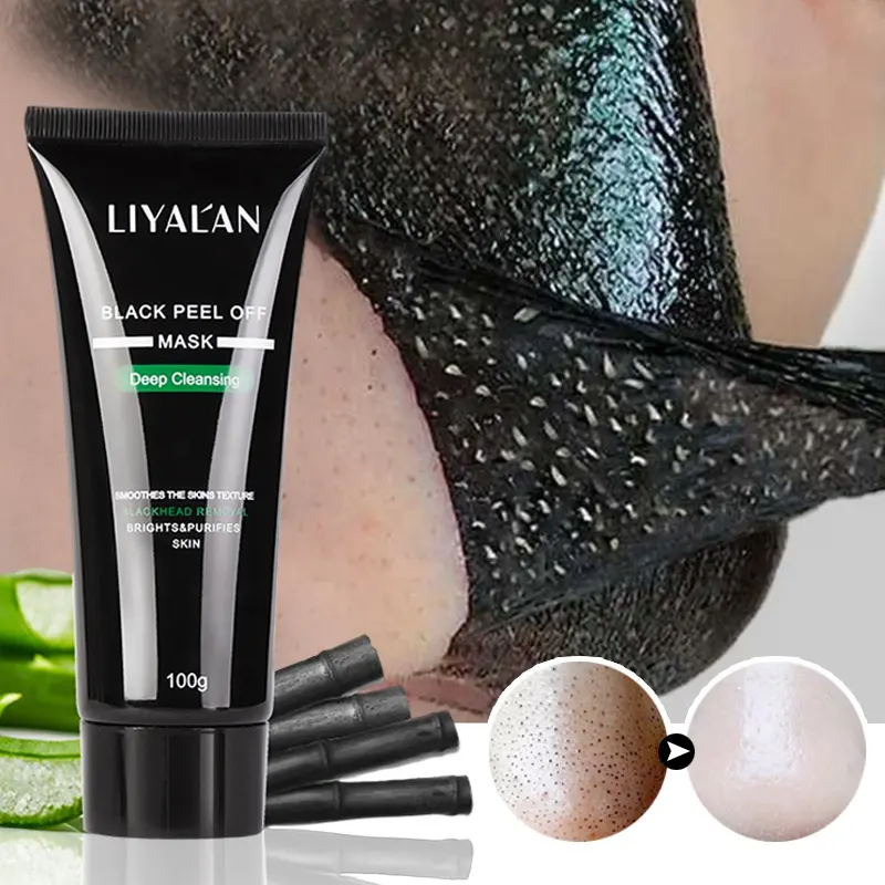 Peel Off Mask Clean Purify Pores Whitehead Blackhead Removal Bamboo Charcoal Black Peel Off Mask