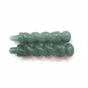 Baguette de guérison en agate verte torsadée, pierre semi-précieuse sculptée à la main, gemme de la nouvelle ère pour la guérison - Product Image 2