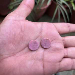 Rodonita Natural, Forma Redonda, Disco Plano, Cabujón, Piedra Preciosa para Joyería, Anillos, Colgantes, Anillos de Piedras Preciosas de Alta Calidad para Hombre - Product Image 3