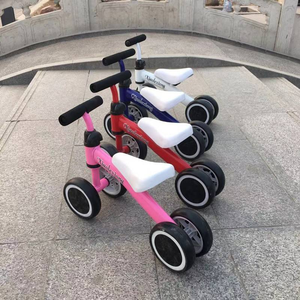 Nouveau Vélo d'équilibre pas cher pour enfants, jouet porteur 4 roues de bonne qualité pour tout-petits, mini poussoir pour premiers pas - Product Image 2