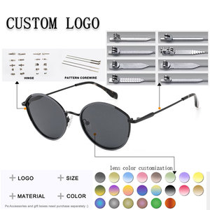 Lunettes de soleil ovales élégantes, monture en métal à bordure complète, verres verts, protection UV400, unisexe, protection solaire pour adultes - Product Image 2