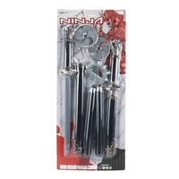 Halloween Role-playing Ninja seri senjata Samurai Nunchucks bundar Set kombinasi panah