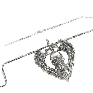 Collar con Colgante de Corazón y Alas Estilo Retro Creativo Evil Force, Joyería de Aleación de Estilo Europeo y Americano - Product Image 5