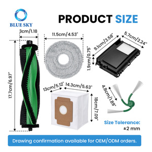 Kit de pièces de rechange pour robot aspirateur 415X compatible avec les robots aspirateurs IRobots Roombas 415X / Plus 415 Combo - Product Image 2