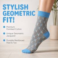 Chaussettes habillées pour hommes, motif Argyle fantaisie, en coton, collection Printemps