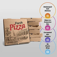 Cajas de Pizza Ecológicas Personalizadas al por Mayor con Laminado Mate y Grabado en Relieve, Todos los Tamaños, Cartón Corrugado/Kraft para Comida para Llevar