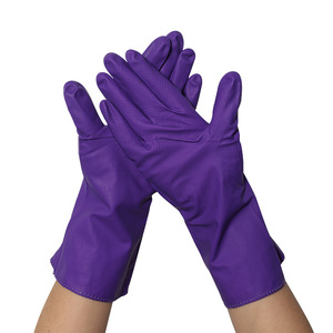 Guantes de goma para el hogar, guantes impermeables de grosor medio para lavar platos, para limpieza y lavandería - Product Image 4