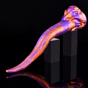 NNSX Dragon Tongue Tease Flirt Foreplay Clitoris Vagina Stimulate With Sucker Anal Sex Toys Silicone Long Dildos for Women - Product Image 2