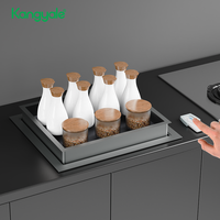 Armoire d'angle de cuisine Kangyale avec panier élévateur automatique pour épices et condiments