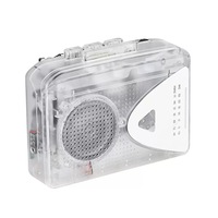 Cassette Super USB vers lecteur MP3 avec coque transparente AM/FM