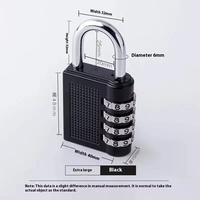 Cadenas de Sécurité Anti-Intempéries à Code 4 Chiffres, Cadenas à Combinaison en Alliage de Zinc