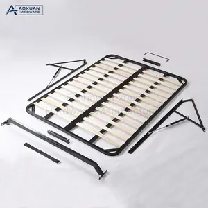 Low MOQ Slatted Bed Frame With Gas Lift Storage