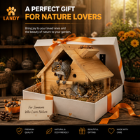 Maison de luxe en bois pour écureuils avec mangeoire suspendue, habitat extérieur en bois massif pour la faune de jardin, décoration professionnelle