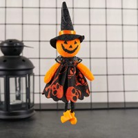Décorations d'Halloween classiques de haute qualité, poupée sorcière en tissu 20 cm, couleur personnalisée, sérigraphiée, pour fêtes et vacances