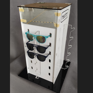 Tienda OEM Múltiples estilos Piso Gafas de metal Gafas de Sol de madera Estante de exhibición - Product Image 6