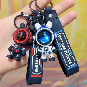 سلسلة مفاتيح كرتونية مخصصة لرائد الفضاء ثلاثية الأبعاد من كلوريد البولي فينيل للطباعة بالأشعة فوق البنفسجية متينة صديقة للبيئة حلقة مفاتيح - Product Image 3