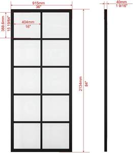 Porte intérieure en verre avec cadre en acier de conception nouvelle - Product Image 4