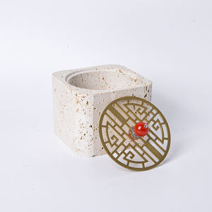 Vente en gros de luxe travertin mubkhar <span class=keywords><strong>bakhoor</strong></span> encensoir bukhoor brûleur d'encens musulman arabe marbre oud brûleur - Product Image 5