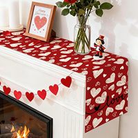 Nouvelle cheminée de table pour la Saint-Valentin, décoration de table pour la Saint-Valentin avec motif cœur