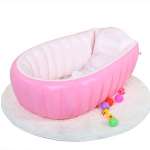 Usine En Gros Nouveau-Né Bébé Tube De Haute Qualité Portable Pliant En Plastique PVC Gonflable Infant <span class=keywords><strong>Baignoire</strong></span> pour Douche - Product Image 4