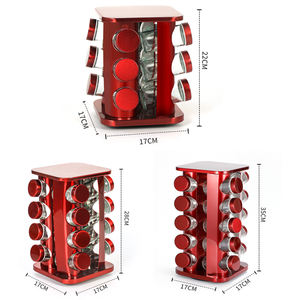 Estante Giratorio para Especias de Encimera Cuadrado, Vacío, para 12/16/20 Frascos, Organizador Giratorio de Especias, Torre de Especias - Product Image 5