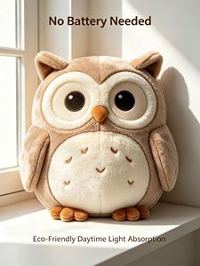 Série Ciel Étoilé : Jouets Lumineux Sans Piles – Mix de Peluches Lumineuses Hibou, Renard, Chèvre, Corgi pour Augmenter la Valeur des Commandes Clients - Product Image 3