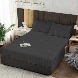 <b>Queen</b> <b>Bed</b> Grounding Bedspread 5% Silver 95% Organic Cotton 400TC Print Pattern Earthing Customizable Logo for Home Hotel Use - Product Image 2