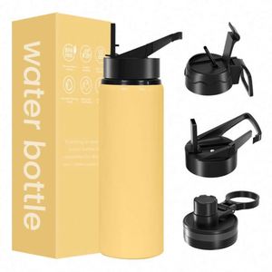 Botella de Agua Portátil de Boca Ancha con Aislamiento Térmico, 24Oz/32Oz, Vaso Térmico de Acero Inoxidable, Personalizable, en Oferta - Product Image 1
