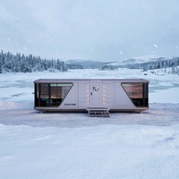 Fullking K7 Maison Conteneur Moderne Type Capsule Spatiale, Unité Préfabriquée Mobile Personnalisée Prête pour Climat Froid, Idéale pour Complexes Hôteliers, Garantie 1 An sur Site